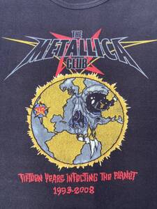 メタリカ　METALLICA Tシャツ　レディース　黒　古着　パスヘッド　メタリカファンクラブ　PUSHEAD 古着　VINTAGEヴィンテージ