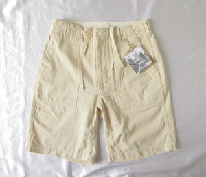 エンジニアードガーメンツ★2022ssモデル★≪税込定価25,300円≫ ★ Fatigue Short - 6.5oz Flat Twill / Natural【XS】