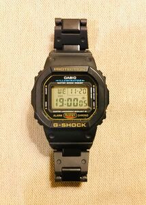 カシオ CASIO G-SHOCK DW-5600EG-9V純正コンポジットバンド仕様 金液晶スピードモデル