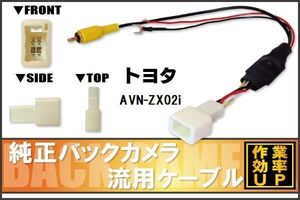 トヨタ純正 NHDT-W59G 対応 イクリプス ECLIPSE AVN-ZX02i 社外ナビ 市販ナビ RCA 接続 変換 リアカメラ ハーネス 配線 コード ケーブル