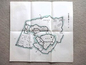 11b2*　古い図面　江戸御城古図　原図二分の一弱　御本丸　二ノ丸　三丸　西丸　紅葉山　大手御門　紅葉山不動門　飯田町口　麹町口　竹橋