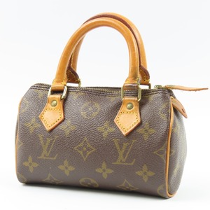 96272★1円スタート★LOUIS VUITTON ルイヴィトン 中極美品 ミニスピーディ ミニバッグ ヴィンテージ モノグラム ハンドバッグ PVC ヌメ革