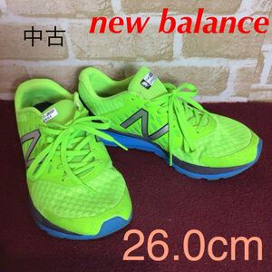 【売り切り!送料無料!】A-352 new balance!ランニングシューズ!26.0cm!蛍光グリーン!URGE BUeL CORG!普段履き!ウォーキング!おしゃれ!中古!