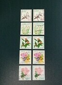 使用済　2022年おもてなしの花第19集、63円5種10枚