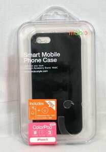 ◆iPhone5/5S 光沢ブラックのお着替えケース♪液晶保護シール付:mobc◆35