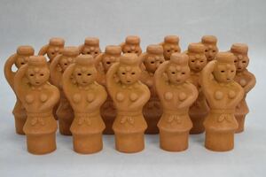 (NK) 埴輪 女型 焼き物 16体 おまとめ売り Japanese haniwa (flower of clay) object antique 飾り インテリア オブジェ はにわ ハニワ