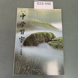 G16-040 改訂 中学習字 二三年用 記名塗りつぶしあり