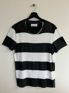 Maison Martin Margiela / SSプリントボーダーTシャツ / SIZE:46 / ここのえタグ / メゾン マルタン マルジェラ / S30GC0278 /半袖Tシャツ