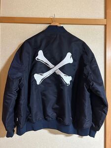 wtaps ダブルタップス クロスボーン チームジャケット ネイビー ナイロン XLサイズ相当WTAPS TEAM JACKET NYLON. TWILL Navy 3 