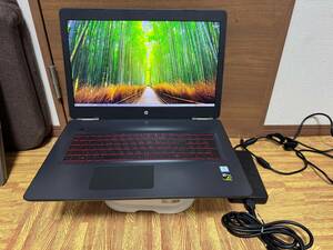 ゲーミングPC HP OMEN Intel Core i7-7700HQ 2.8GHZ/SSD(nvme) 512GB+ HDD 1TB/メモリ 16GB/17.3インチ/NVIDIA GeForce GTX 1070/WINDOWS10