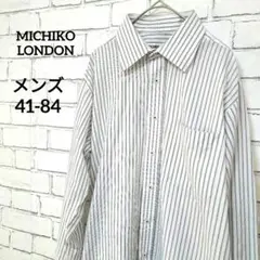 MICHIKO LONDON　メンズYシャツ　ホワイトストライプ　41-84