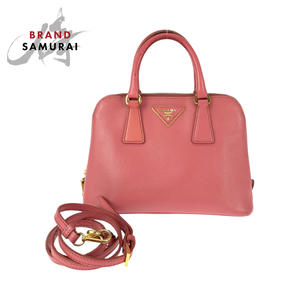 PRADA プラダ サフィアーノ ラクス ピンク ゴールド金具 レザー BL0838 ハンドバッグ ショルダーバッグ 2way レディース 408706