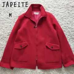 JADEITE ウール ジャケット ジップアップ 赤 レッド レディース M