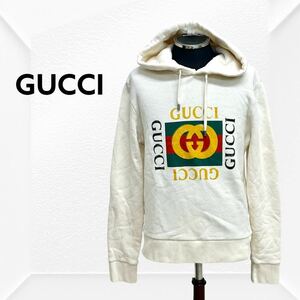 高級 GUCCI グッチ 19AW ヴィンテージロゴ オーバーサイズ スウェットシャツ フーディー パーカー 454585 X5J57