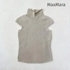 ◇222 MaxMara イタリア製【S】ニットカットソー ハイネック コットン