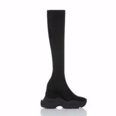 TOKYO BLACK DOUBLE SNEAKR LONG BOOTS