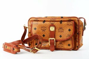 【超美品】MCM エムシーエム ロゴグラム ショルダーバッグ レザー ブランド鞄【PU79】