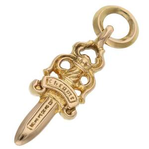 クロムハーツ Chrome Hearts 22K #5DAGGER/#5ダガーチャーム サイズ:#5 ゴールドネックレストップ 中古 SS07