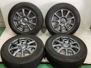 8分山 ダンロップ LEMANSV 195/65R15 91H 2017年 DUFACT 15x6J +53 5H 114.3 ハブ径74ｍｍ 4本 ノーマルタイヤ