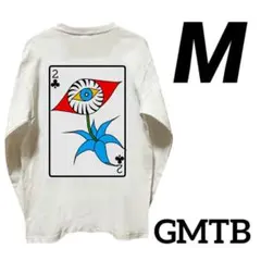 新品 GMTB ロングTシャツ ロンT 白 花トランプ M