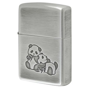 Zippo ジッポライター 双子パンダ いきものモチーフ 動物 銀メッキいぶし 80046 プレゼント 贈り物 男性 女性 かわいい メール便可