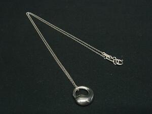 1円 ■美品■ TIFFANY＆Co ティファニー エルサペレッティ エターナルサークル SV925 ネックレス アクセサリー シルバー系 FD9342