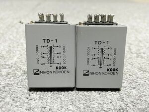 日本光電 NIHON KOHDEN TD-1 600Ω/150Ω ライントランス 2つセット 動作品 ⑨
