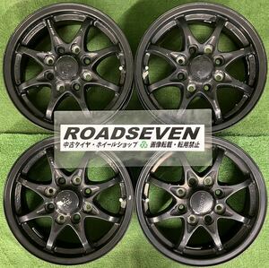 ★RAYS VOLK RACING GR-N レイズ ボルクレーシング BLK★13×4.5J +43 4穴マルチ(110/114.3) ハブ径:約68mm 4本 中古アルミ★送料無料