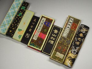 緑屋z■ 中国古玩　中国墨 書画墨　4点　老胡開文 未使用品 含　箱付　唐物 時代物 書道具　i9/2-6467/30-5#60