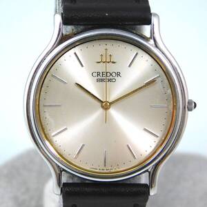 稼働〇 セイコー クレドール 8J81-6A30 メンズ シルバー 腕時計 クオーツ SEIKO CREDOR