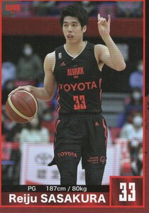 Bリーグ アルバルク東京 会場 ファンクラブ来場特典 トレーディングカード 2021-22 112 笹倉 怜寿