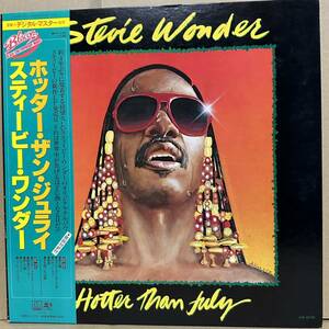 LP 帯付　STEVIE WONDER / HOTTER THAN JULY　※ HAPPY BIRTHDAY