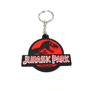 ラバーキーホルダー JURASSIC PARK ジュラシック・パーク (5.3x6.3cm) キーリング アメリカン雑貨