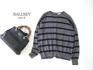 ☆トゥモローランドBALLSEY☆ニット☆長袖☆ボーダー柄☆S(7号)☆ウール素材☆薄手☆クルーネック☆ボールジィ