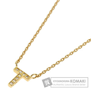 STAR JEWELRY スタージュエリー イニシャル T ネックレス K18イエローゴールド レディース 中古