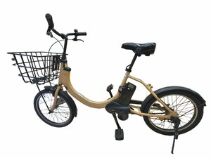 ◎【中古】Panasonic パナソニック 電動アシスト自転車 SW BE-ELSW013-Y デザートイエロー かごあり 充電器付き 小径【店頭直接取引可能】