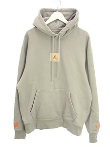 ナイキ NIKE JORDAN X SHELFLIFE INTERNATIONAL FLIGHT CLUB HOODIE ジョーダン プリント パーカー L グレー