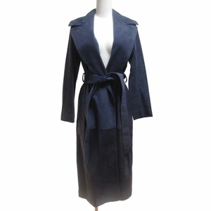 未使用品 マディソンブルー MADISONBLUE タグ付 BELTED TRENCH COW SUEDE COAT スエード トレンチコート ベルト付 ロング 00 XS