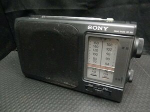 中古品 SONY ソニー AM/FM ポータブルラジオ ICF-801 コード無し ライト不点灯