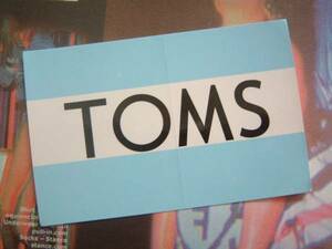 ◆新品Ｕ.Ｓ.非売品トムズ【TOMS　SHOES】ステッカー限定◆