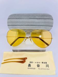 QA08 RayBan AVIATOR Ambermatic ボシュロム製　ビンテージ　レイバン　サングラス　B&L RayBan USA ゴールドフレーム　62mm