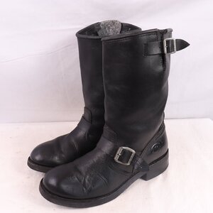 スペイン製 センドラ US 9 1/2 / 27.5cm 位 sendra エンジニア ブーツ ブラック 黒 スチールなし モーターサイクル メンズ 中古 eb1554