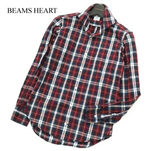 BEAMS HEART ビームス ハート 通年 長袖 チェック シャツ Sz.S　メンズ　A3T04510_4#C