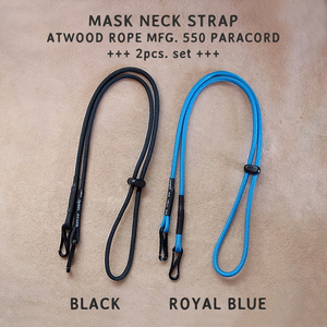 2pcs./set BLACK-ROYAL BLUE MASK NECK STRAP/ 2個セット マスクストラップ