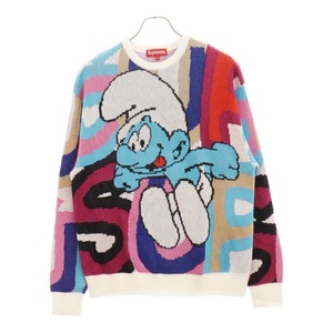 SUPREME シュプリーム 20AW Smurf Sweater スマーフ クルーネック ニット セーター マルチカラー