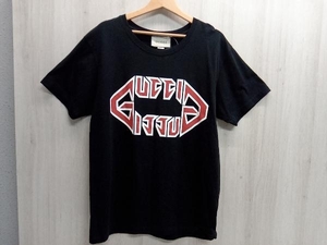 GUCCI 493117 半袖カットソー サイズM ブラック Tシャツ メタルロゴ 店舗受取可