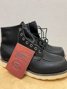 size7.5E 98年 USA製 犬タグ DEADSTOCK REDWING 8179 レッドウィング アイリッシュセッター ブラック 黒 ビンテージ デッドストック