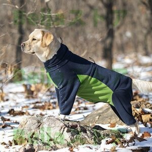 犬 服 ペット 綿服 コート 秋冬 フリース ジャケット 暖かい 寒さ対策 背中開き 小中大型犬 散歩 ジッパー付き 着脱簡単 グリーン XL