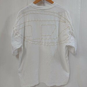 ディーゼル DIESEL ディーゼル バック刺繍 オーバルD Tシャツ 半袖 Tシャツ Tシャツ XL 白 / ホワイト 無地 X 刺繍 X ロゴ、文字