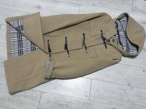 即決/17/30BURBERRY BLUE LABEL　バーバリー ブルーレーベル完売ノバチェックダブルフェイスダッフルコート38サイズ　　17/30